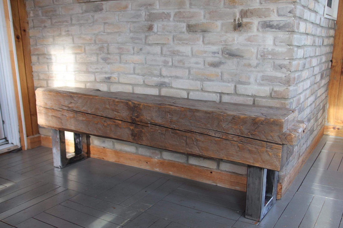 banc, banc artisanal, bois de grange, bois centenaire, artisanat, local, création, artisan, écologique, environnement